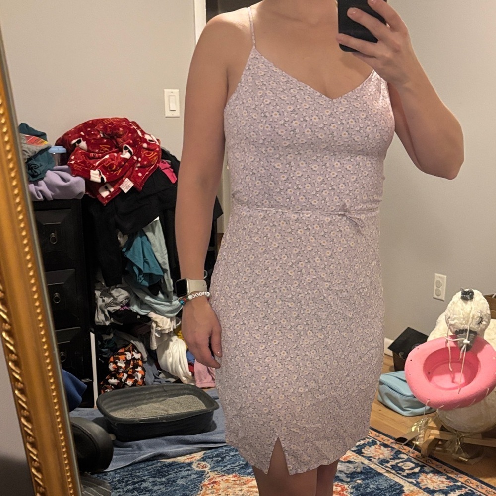 Floral Hollister Lavender Spaghetti Strap Dress
